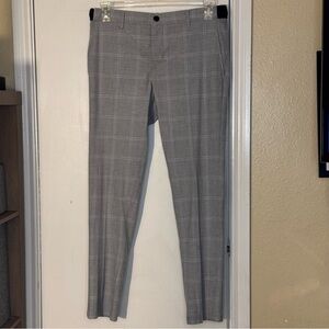 Zara Light Gray Plaid Pants